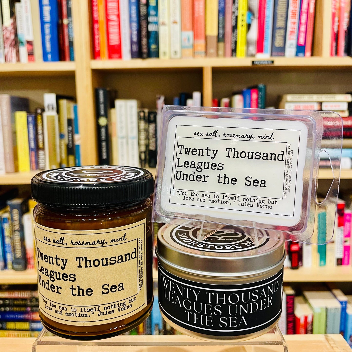 Twenty Thousand Leagues Under the Sea -  Sea Salt & Rosemary Scented Black Label Candle