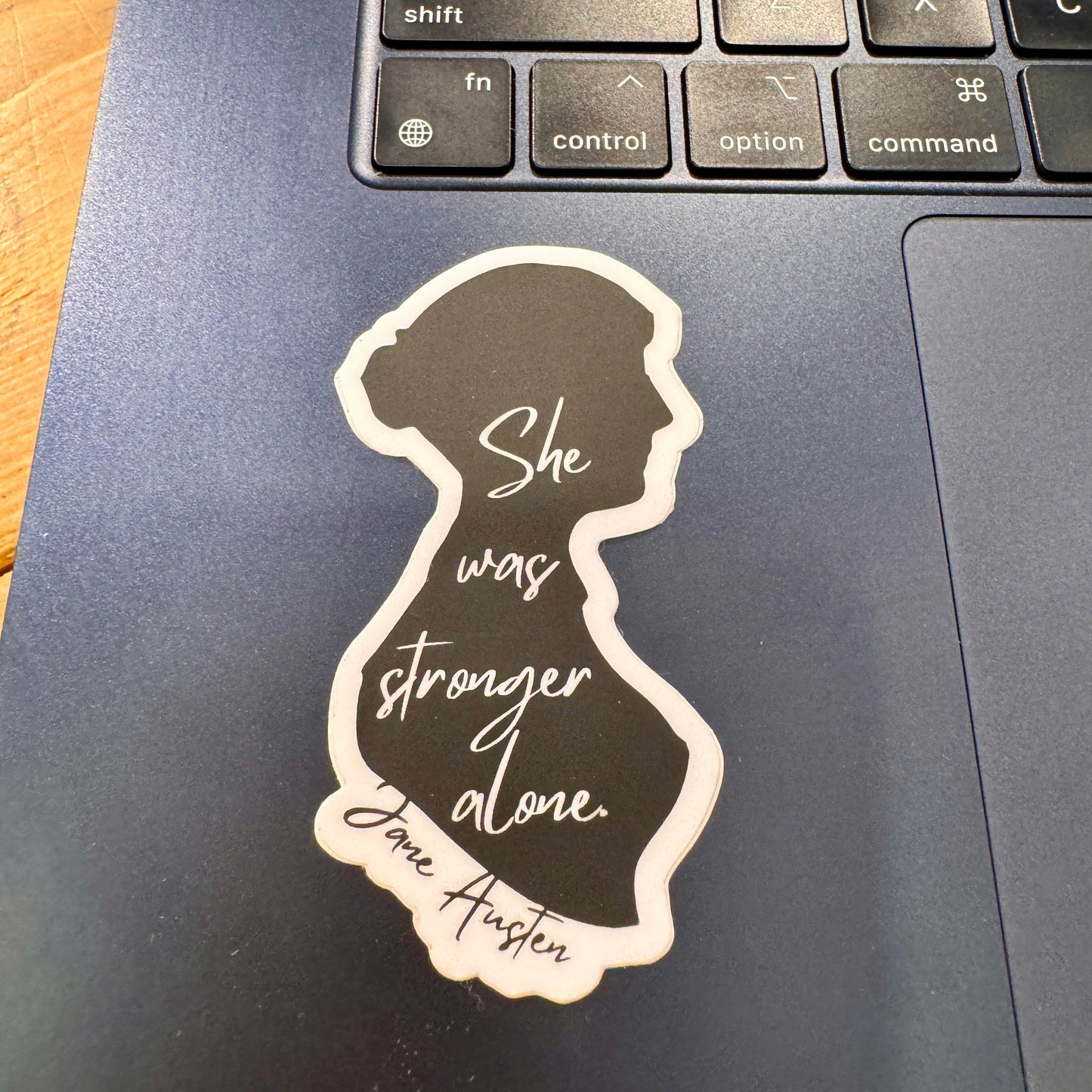 She Was Stronger Alone - Jane Austen Vinyl Sticker