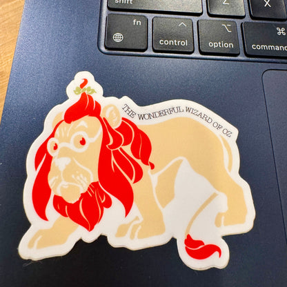 Cowardly Lion, The Wonderful Wizard of Oz - Vinyl Sticker