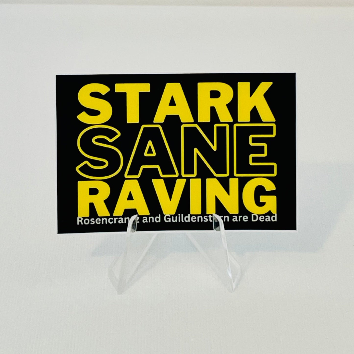 Stark Raving Sane - Book Quote  Vinyl Sticker