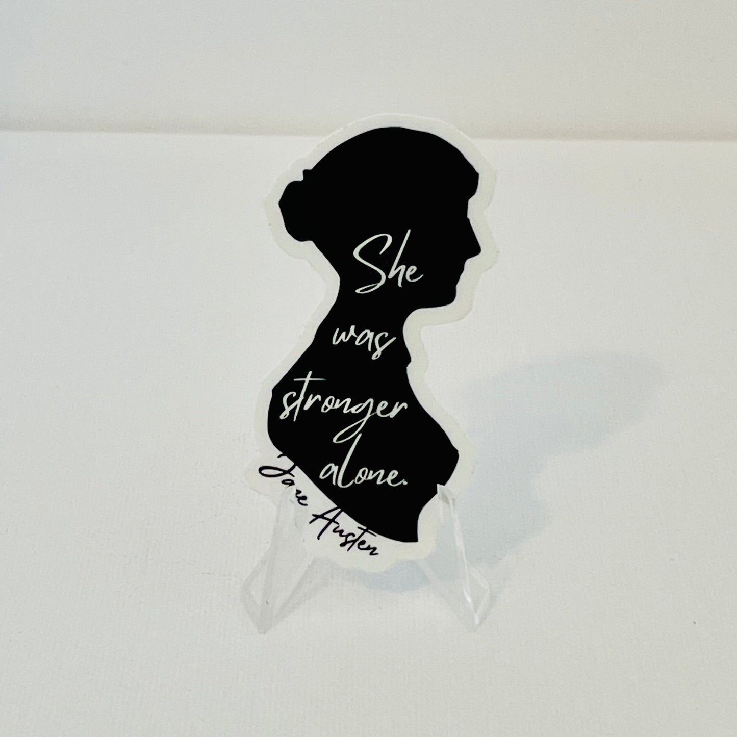 She Was Stronger Alone - Jane Austen Vinyl Sticker