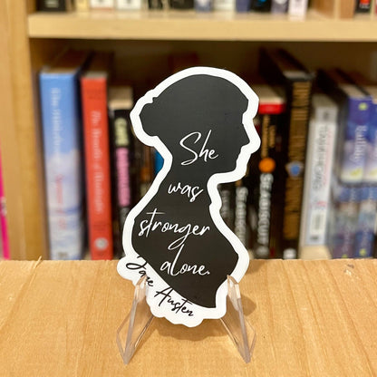 She Was Stronger Alone - Jane Austen Vinyl Sticker