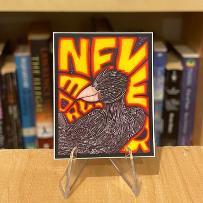 Poe's Nevermore - Book Theme Vinyl Sticker