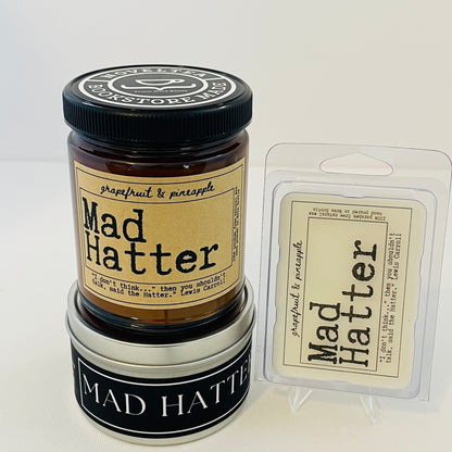 Mad Hatter - Grapefruit and Pineapple Scented Candle Jar