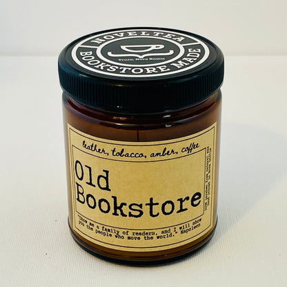 Old Bookstore - Leather & Coffee Scented Candle Jar