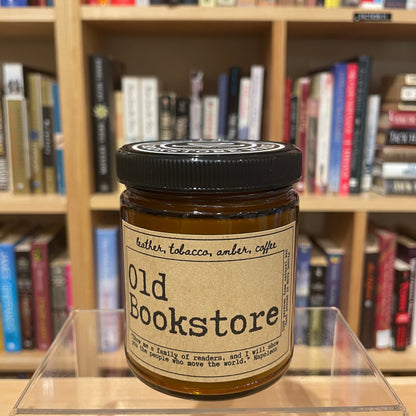 Old Bookstore - Leather & Coffee Scented Candle Jar