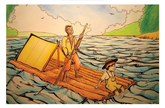 Huckleberry Finn Greeting Card - (Blank or Quote Inside)