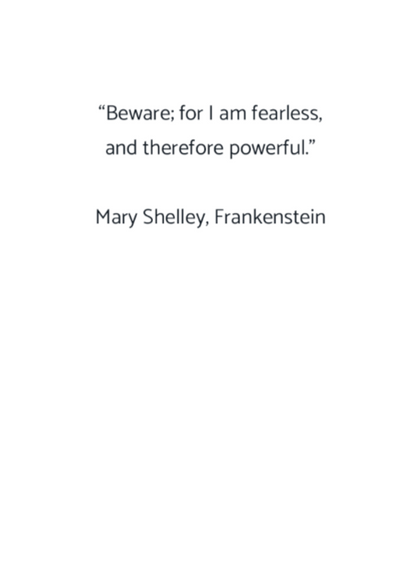 Frankenstein Inspired - Inspirational Greeting Card