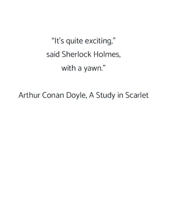 Sherlock Holmes Greeting Card | (Blank OR Quote Inside)