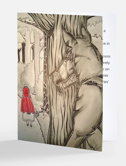 The Little Red Riding Hood Greeting Card (Blank OR Quote Inside)