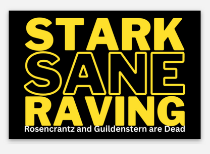 Stark Raving Sane - Book Quote  Vinyl Sticker