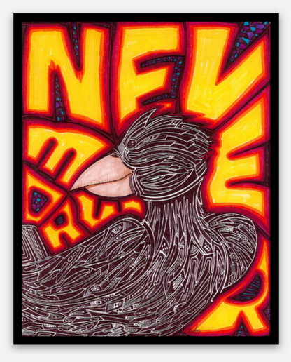 Poe's Nevermore - Book Theme Vinyl Sticker