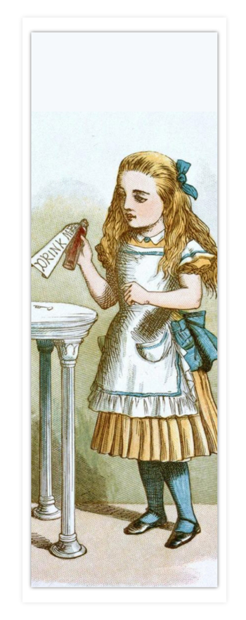 Alice in Wonderland's Drink Me Bookmark