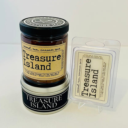 Treasure Island -  Coconut & Rum Scented Black Label Candle